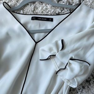 ZARA Bow Sleeve Top XS